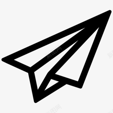 纸飞机电子邮件留言图标图标