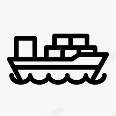 海运为了货船集装箱货物图标图标