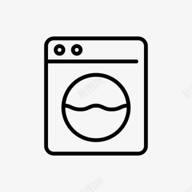 洗衣机电器服务细缝图标图标