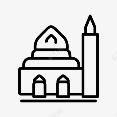 伊斯兰清真寺图标图标