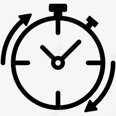 业务工作工作时间时钟时间管理图标图标