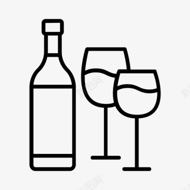 品酒酿酒学葡萄园图标图标