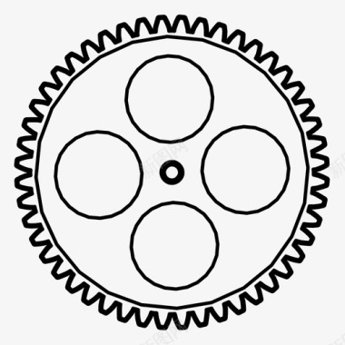 在线工作齿轮发动机机器图标图标