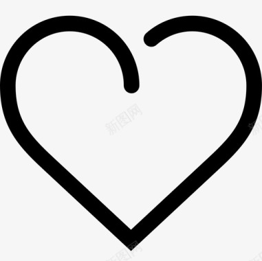 heart不闭合的心形图标