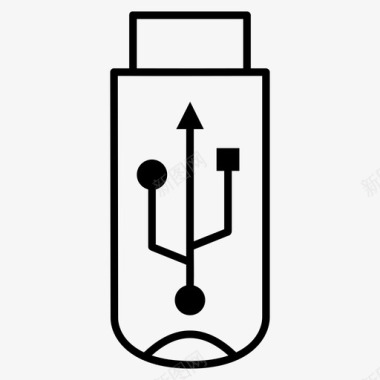 USB端口usb驱动器usb徽标图标图标