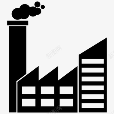 工厂工人矢量工厂厂房工业图标图标