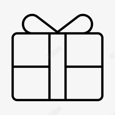 礼物包装飘带礼物庆祝礼品盒图标图标