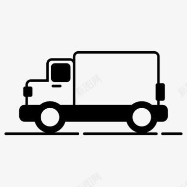 送货车货物快递图标图标