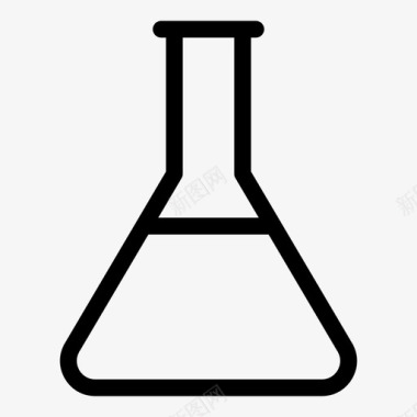 erlenmeyer烧瓶瓶子化学图标图标
