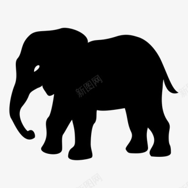 大象非洲动物自然图标图标