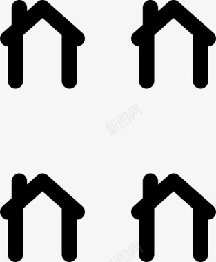 住宅小区房地产图标图标