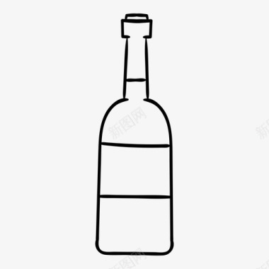 酒艺术字酒瓶子图标图标