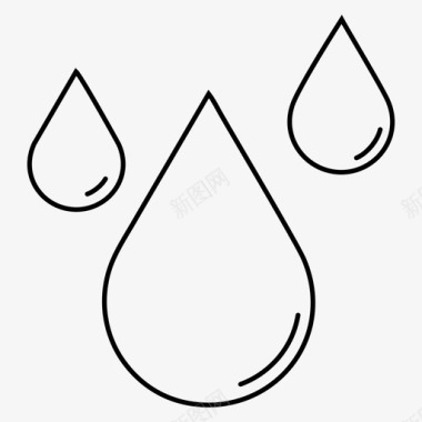 雨滴水滴燃油图标图标