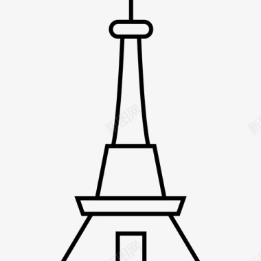 道路交通标线巴黎建筑地标图标图标