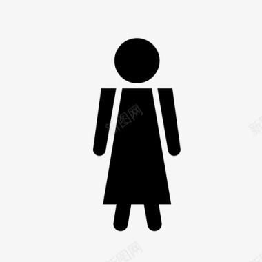 女人人洗手间图标图标