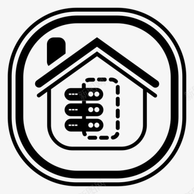 家庭服务器房屋财产图标图标