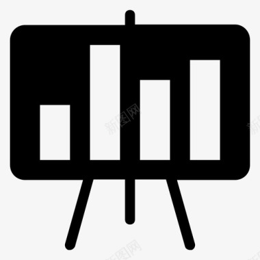 木框架演示板业务图标图标