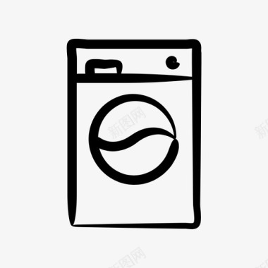 洗衣机电动手绘图标图标