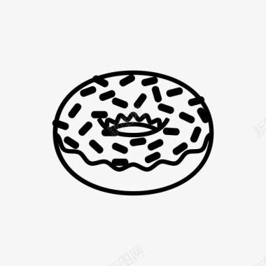 甜甜圈蛋糕甜点图标图标