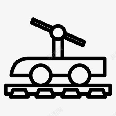 铁路探险马车图标图标