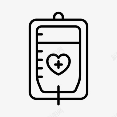 医疗援助血袋援助献血图标图标