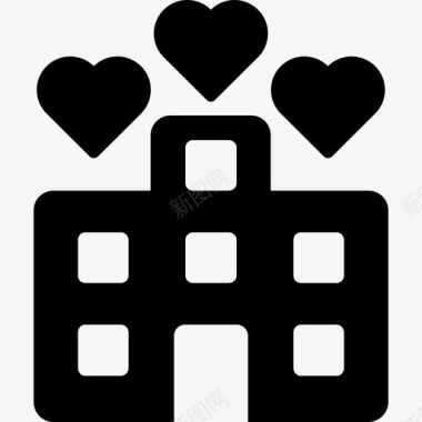 14情人节素材情人节圣瓦伦丁酒店客房图标图标