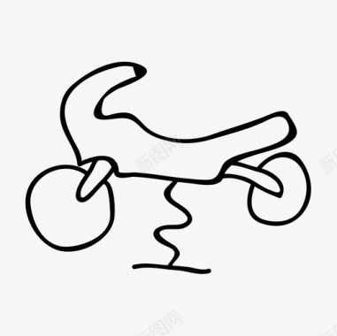 骑摩托车蹦蹦跳跳游乐场图标图标