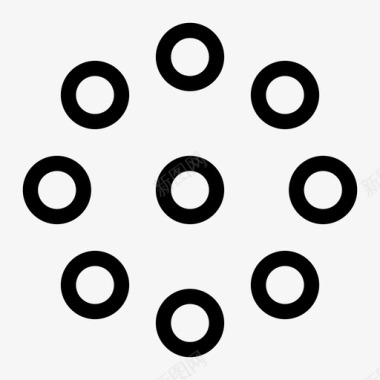 圆形抽象点圆图标图标