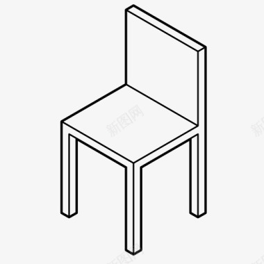 趴坐椅子家具座位图标图标