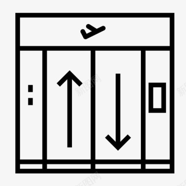 电梯电梯下降电梯上升图标图标