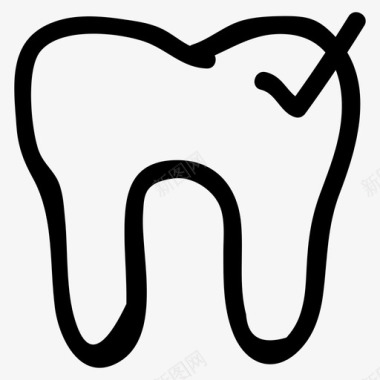 牙齿蛀牙检查图标图标