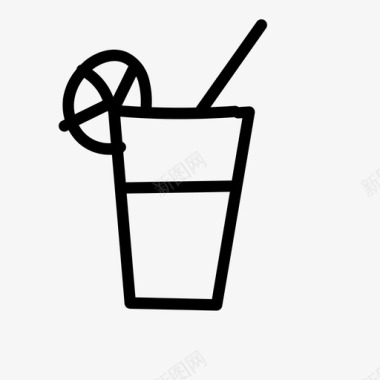 饮料冰镇柠檬角图标图标