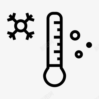 冬季补品温度寒冷霜冻图标图标