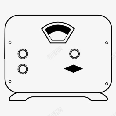 旧式电台收音机音乐调谐器电台图标图标