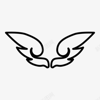 天使翅膀天使鸟图标图标