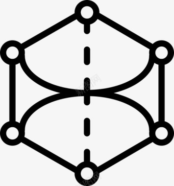 矢量桌角六边形角图纸形状图标图标