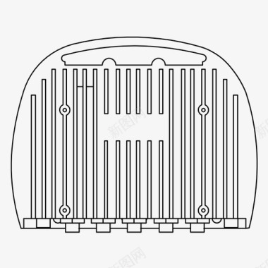 晶体作品收音机音乐调谐器电台图标图标