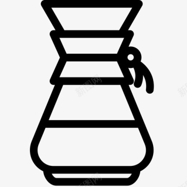 装饰玻璃花瓶chemex咖啡因咖啡图标图标