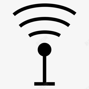 wifi信号天线雷达图标图标