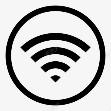 圆圈桶盖wifi圆圈连接图标图标