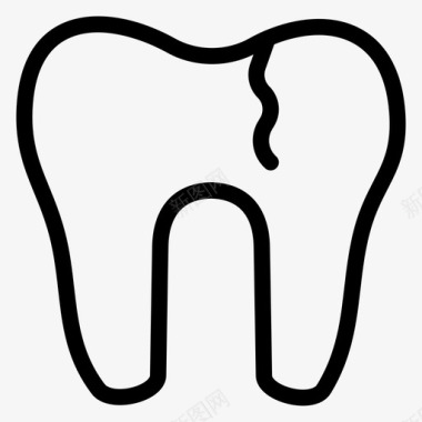 损坏牙齿人类图标图标