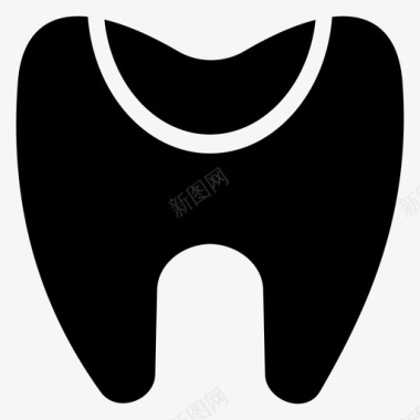 损坏蛀牙牙齿图标图标