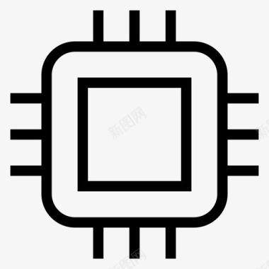 线路cpu芯片计算机图标图标