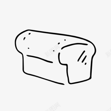 大面包面包涂鸦图标图标