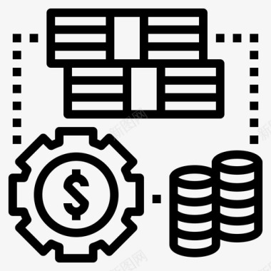 金融系统经济管理图标图标