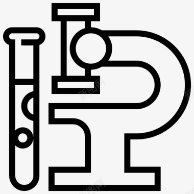 科学分析显微镜图标图标