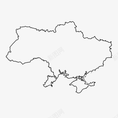 乌克兰地图克里米亚欧洲图标图标