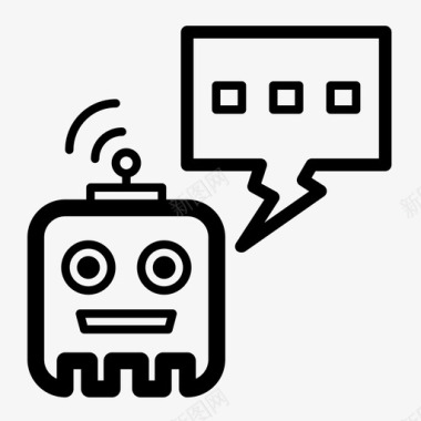 聊天泡泡聊天机器人人工智能聊天图标图标