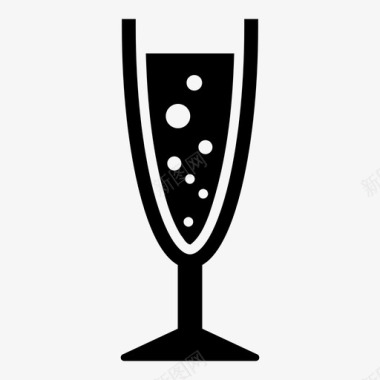 庆典香槟酒杯酒杯苏打水图标图标