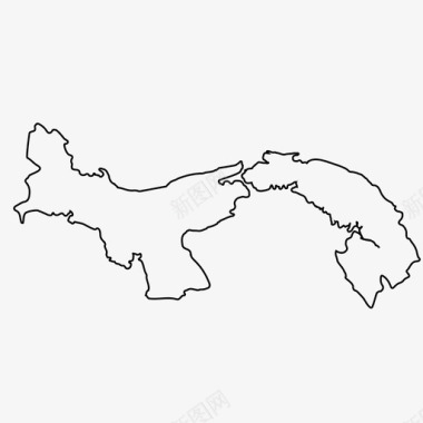 巴拿马中美洲地图图标图标